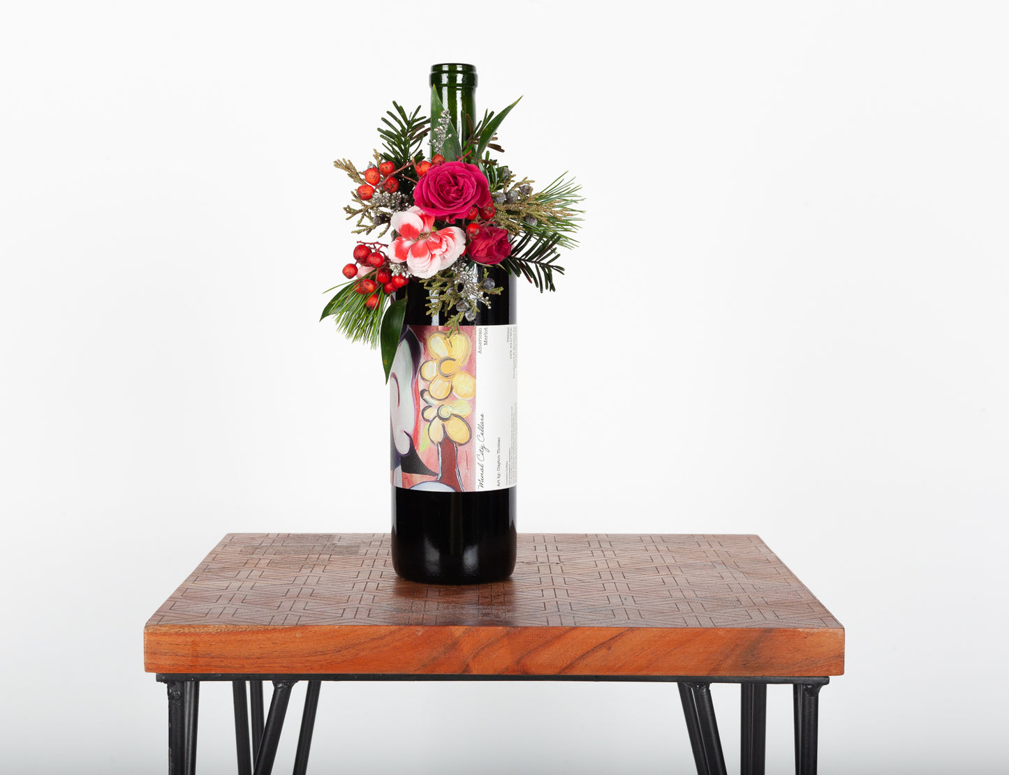 Wine bottle decoration